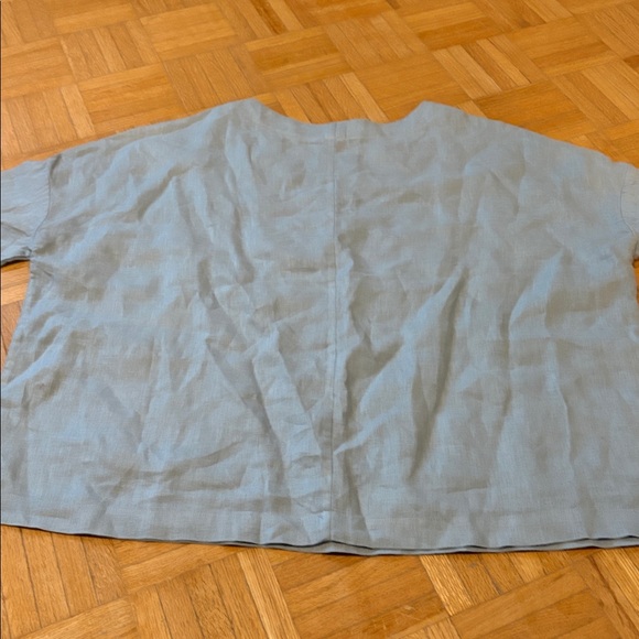 Lintico Light Blue Linen Top NWOT - Picture 6 of 11
